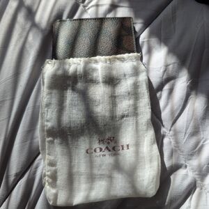 Coach Black and Brown Leather Wallet